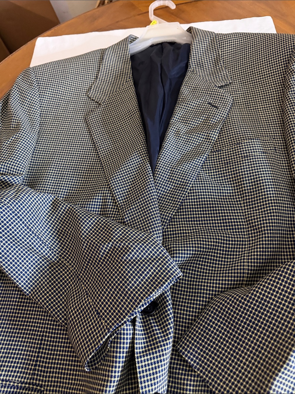Canali Loro Piano  super 100s fabric Classic Black & White Houndstooth Blazer
